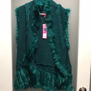 NWT Lilly Pulitzer Torini Vest Inky Turguoise